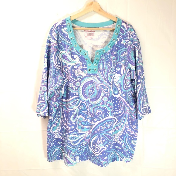 Woman Within Tops Plus Sz 1x Paisley Tunic Top Poshmark